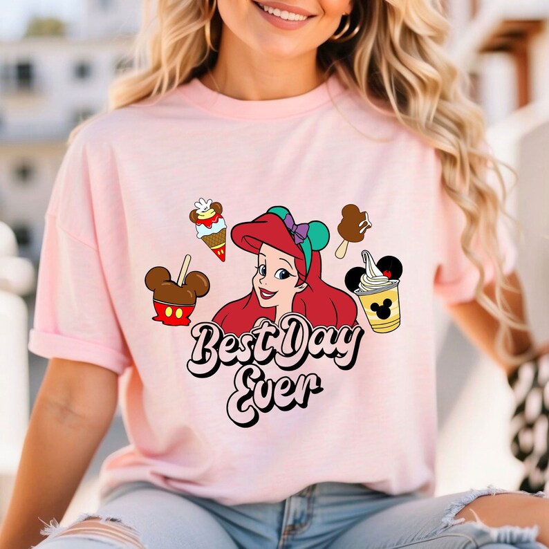 Ariel Princess Shirt, Ariel Shirt, Girls Trip Shirts, Disney Snacks Shirt, Disney The Little Mermaid Princess Shirt, Best Day Ever Tees image 5