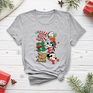 Ho Ho Ho Mickey and Friends Christmas Shirt, Disney Snowflake Christmas T-shirt for Kids, Disney Christmas Shirts, Family Christmas Shirts