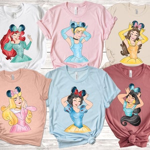 Disneyland Princess Shirts, Disneyworld Princess Shirt, Disney Girls Trip Shirts, Disney Girls Squad, T Shirt Outfit Tshirt Tee