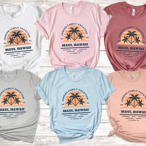 Beach Vacation Shirts for Family, Friends Custom Trip T-Shirt, Matching Men Kids Women Boys Girls Personalized 2024 Spring Shirts