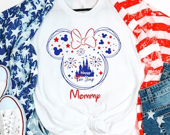 Mickey and Minnie Fourth Of July Shirt For Family, Disney 4th Of July Shirt, Mickey Mouse 4th Of July Family Shirt, Disney Usa Shirt
