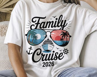 Family Cruise 2026 Matching Shirts | Nautical Vacation Group Tee |Custom Family Trip Bodysuit & Kids Shirt