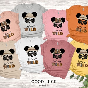 Lets Get Wild, Disney shirt, Animal Kingdom Theme Park family shirts 2025, family Safari trip shirt, 2025 Safari adventure, Mickey Minnie