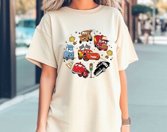 Comfort colors Disney Cars Shirt, Vintage Cars Shirt, Cars Theme Birthday Shirt, Car Shirt, Cars Birthday Shirt, Matching Shirt