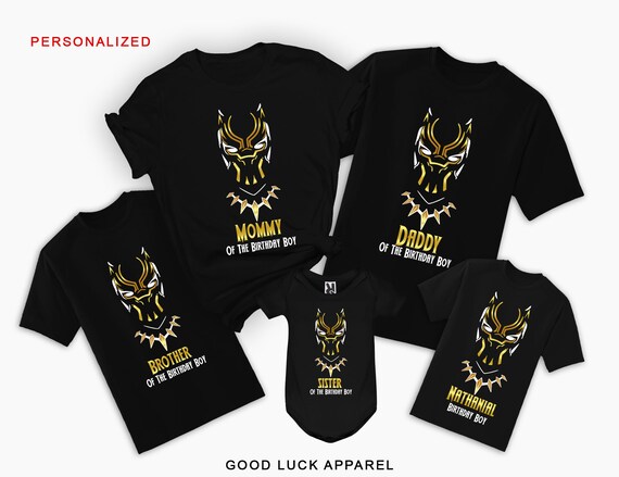 Black Panther Birthday Shirts for 