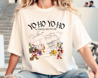 Disneyland Pirate Mickey Mouse & Friends Tee, Adventureland Cruise Shirt