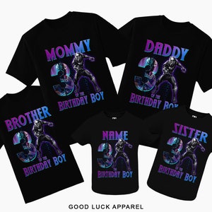 Black Panther Shirts Family Birthday Boy Black Panther tShirts Bday Boy Shirts Women Men Adult Girls T shirt Black Panther Custom name