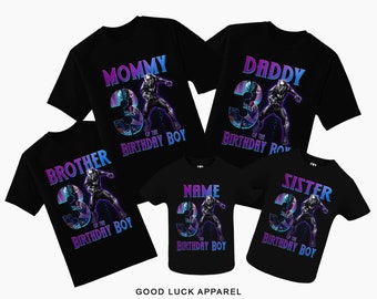 Black Panther Shirts Family Birthday Boy Black Panther tShirts Bday Boy Shirts Women Men Adult Girls T shirt Black Panther Custom name