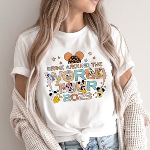 Disney Epcot World Tour Shirt, Retro Disney Epcot Shirt, Mickey And Friends, Epcot Center 2024 Shirt