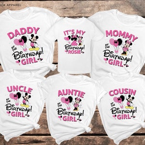 Minnie Mouse Birthday Girl Shirt, Family Matching Tee