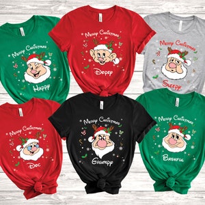 Disney Snow White All Dwarfs Christmas shirts, Disneyland Family Christmas Shirt, DisneyWorld Christmas Shirts, Disney Christmas pajama