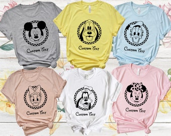 Checkered Mickey and Friends T-Shirt, Disneyland Family Trip Shirts