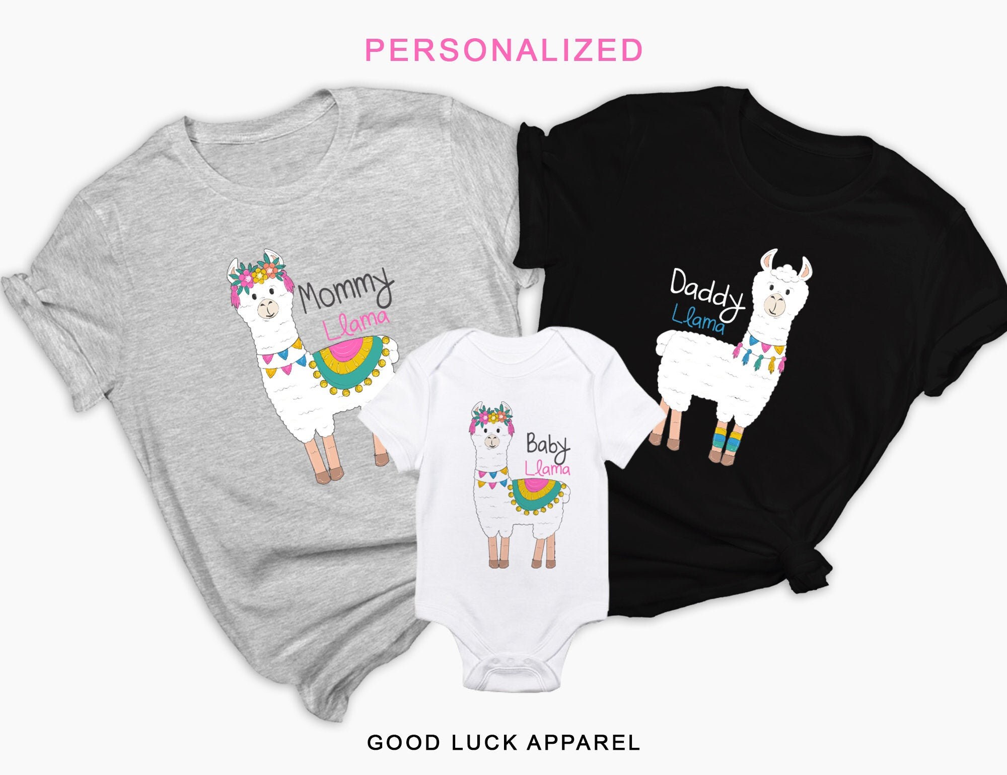 Baby Llama Shirt, Llama Family Birthday Shirts, Mama Llama, Dada Llama,  Custom Name Llama Shirt, 1st Birthday Llama Outfit, Toddler Llama - Etsy