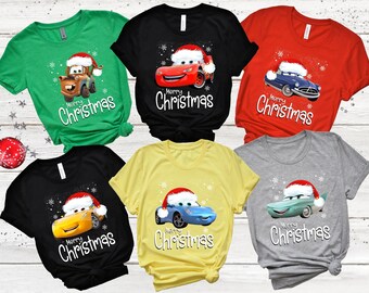 Lightning McQueen Christmas Shirt, Disney Cars Christmas Shirt, Merry Christmas Cars Shirt, Cars Characters Christmas Shirt, Mater Christmas