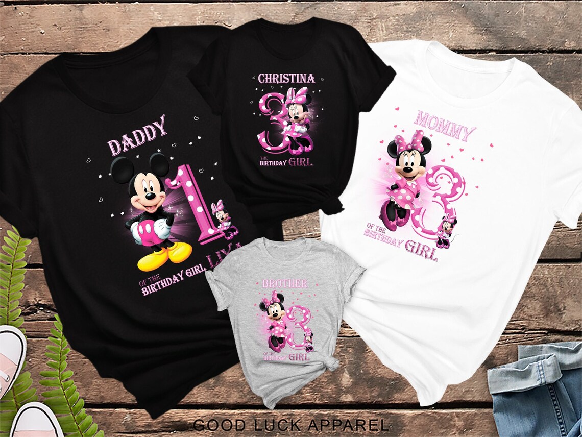 Minnie Mouse 1st Birthday Shirt Girl Minnie Mouse Birthday Etsy