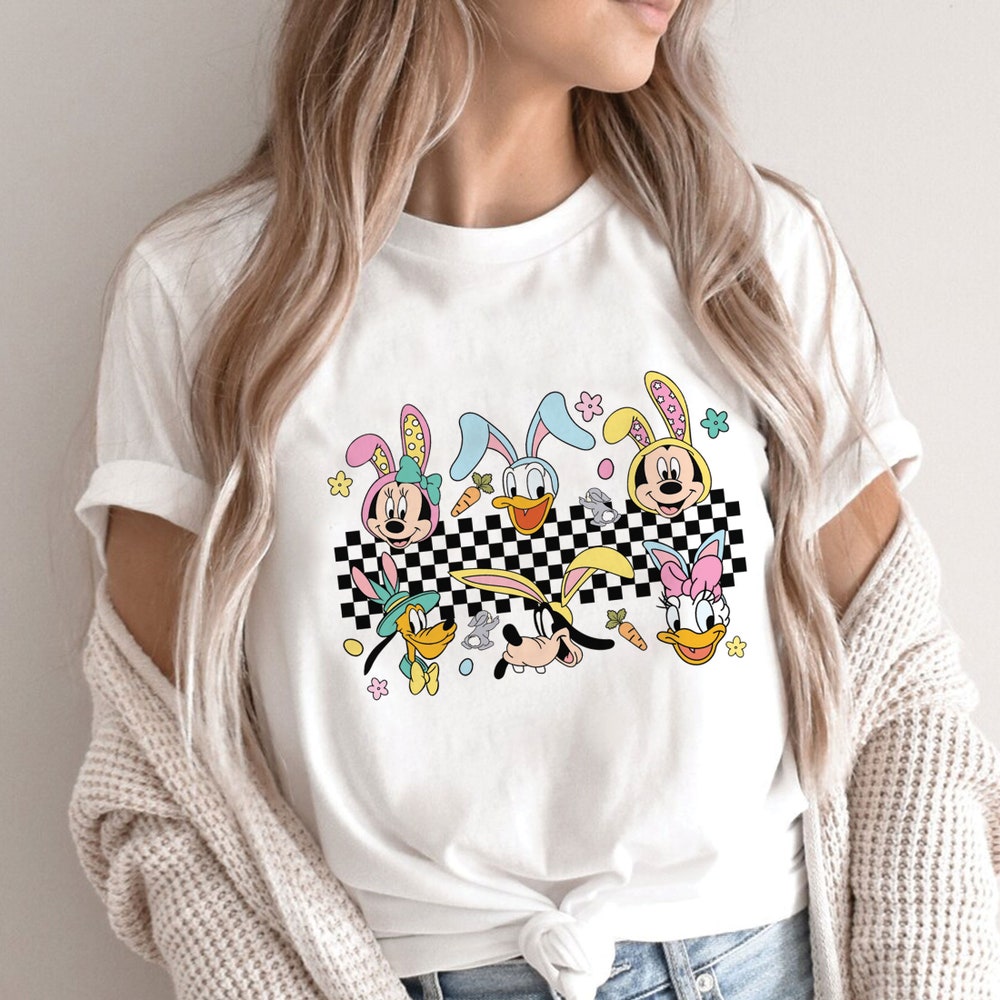 Disneyland Easter Shirt For Family, Retro Easter Mickey And Friend Shirt , Easter Couple Shirts, Disney Easter, Disneyland Easter Top Teesummer