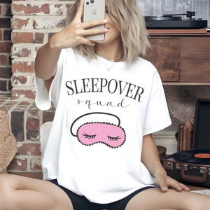 Sleepover Squad T-shirt, Sleepover Shirt, Slumber Party Shirts, Sleepover Girls Shirt, Sleepover Pajama Shirt, Girls Party Shirt