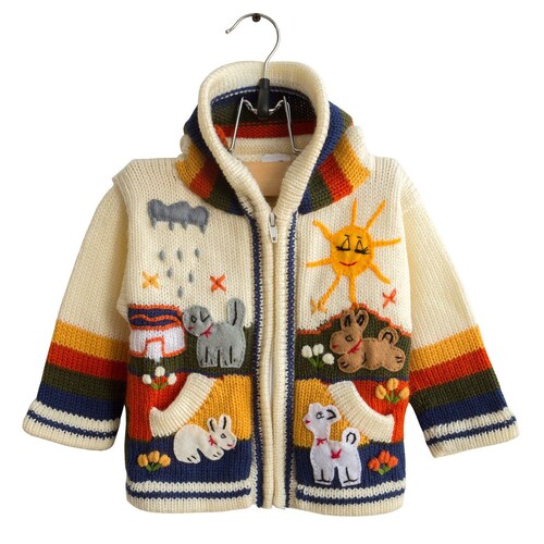 Children Hoodie Peruvian Sweater Unique Peru Hood Kids Wool Etsy
