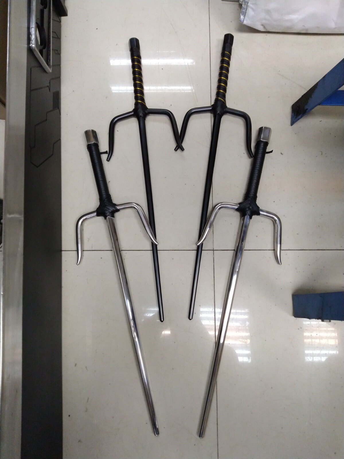 Metal Sai Ninja Daggers Cosplay Weapon Prop Etsy UK