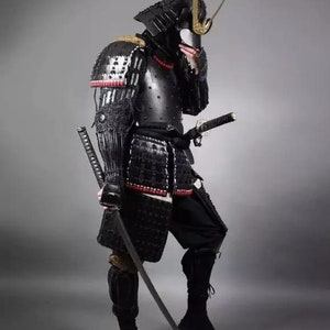 Japan Samurai Armor Version B Full Set with Display Box Stand cosplay wearable Japanese Armour Helmet