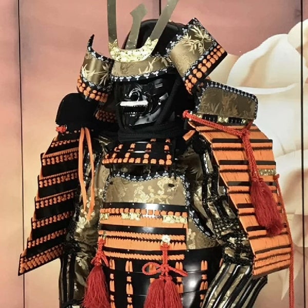 Japan Samurai Armor Version I Full Set with Display Box Stand cosplay wearable Japanese Armor Helmet