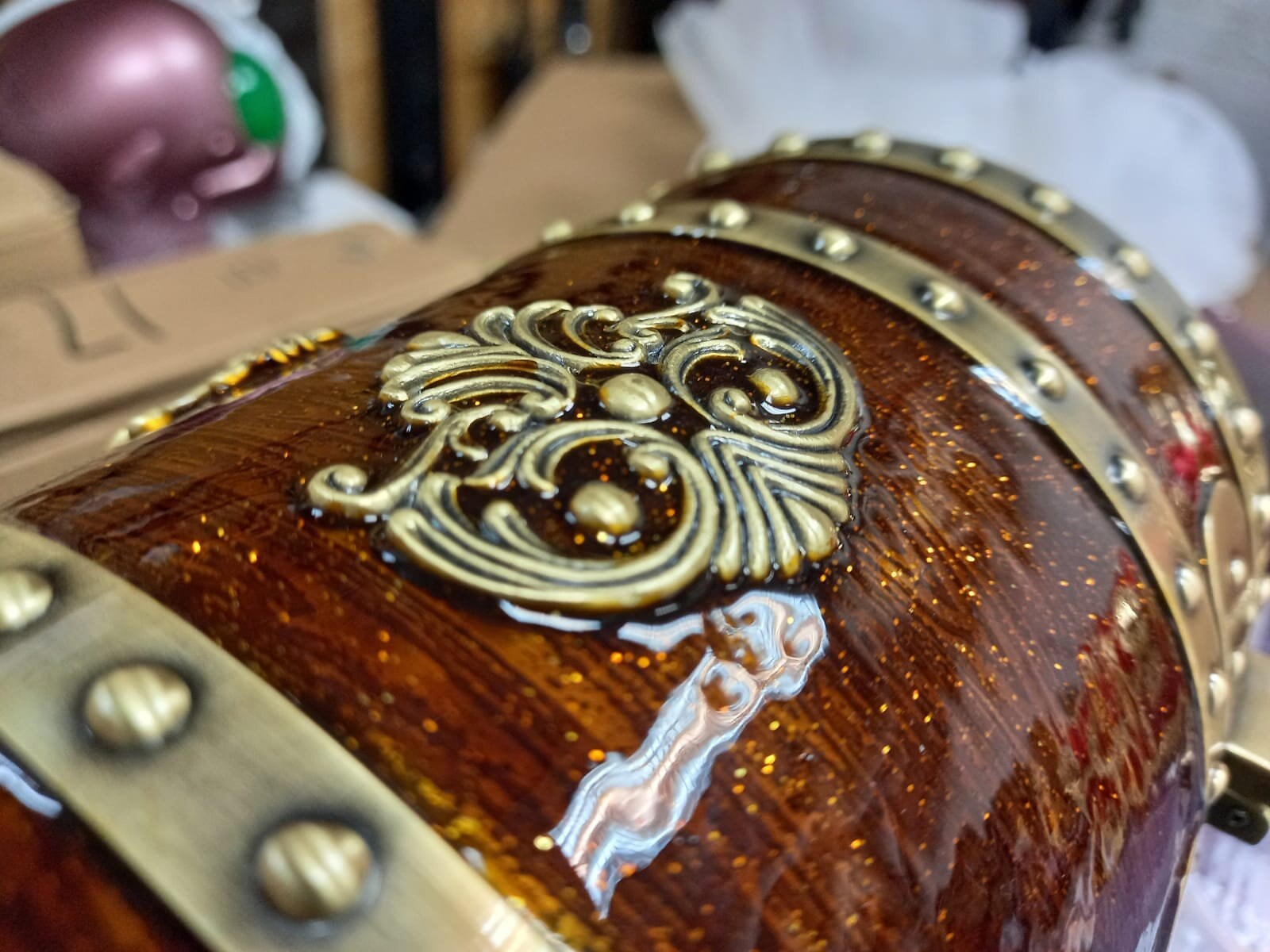 Large Metal Treasure Box RPG Chest Decoration Item Etsy