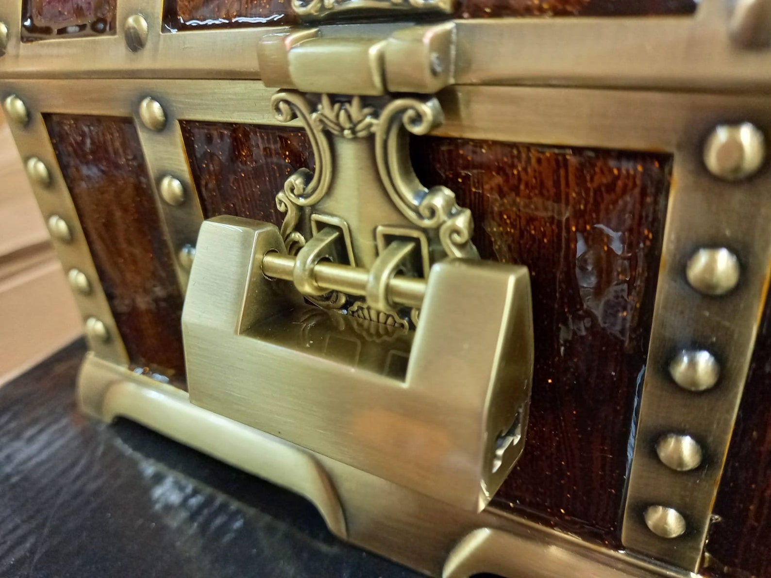 Large Metal Treasure Box RPG Chest Decoration Item Etsy