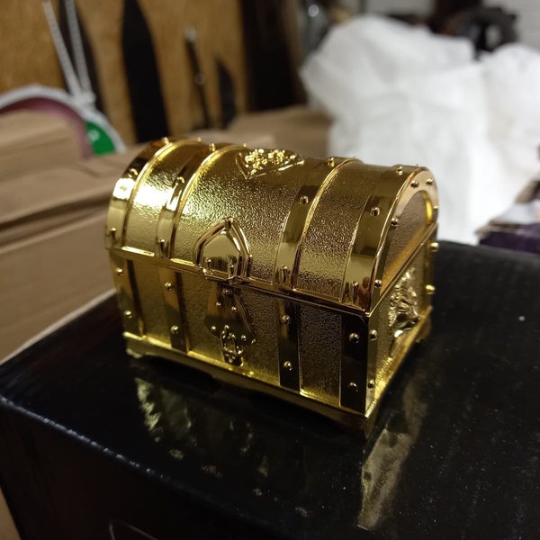 Small Metal Treasure Box RPG Chest Decoration Item