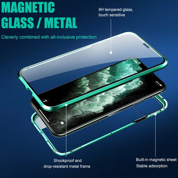 Magnetische Handyhülle iPhone 15 Pro Max, 14 Plus, 13 Mini, 12, 11, Xs, 8  Plus, 7, SE Panzerglas Schutzfolie Schutzfolie -  Österreich