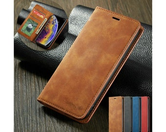 Black PU Leather Wallet Cover Compatible with iPhone Xs Max Flip Case for iPhone Xs Max 