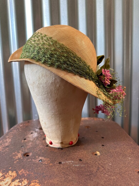 REAL 1940's Straw Hat