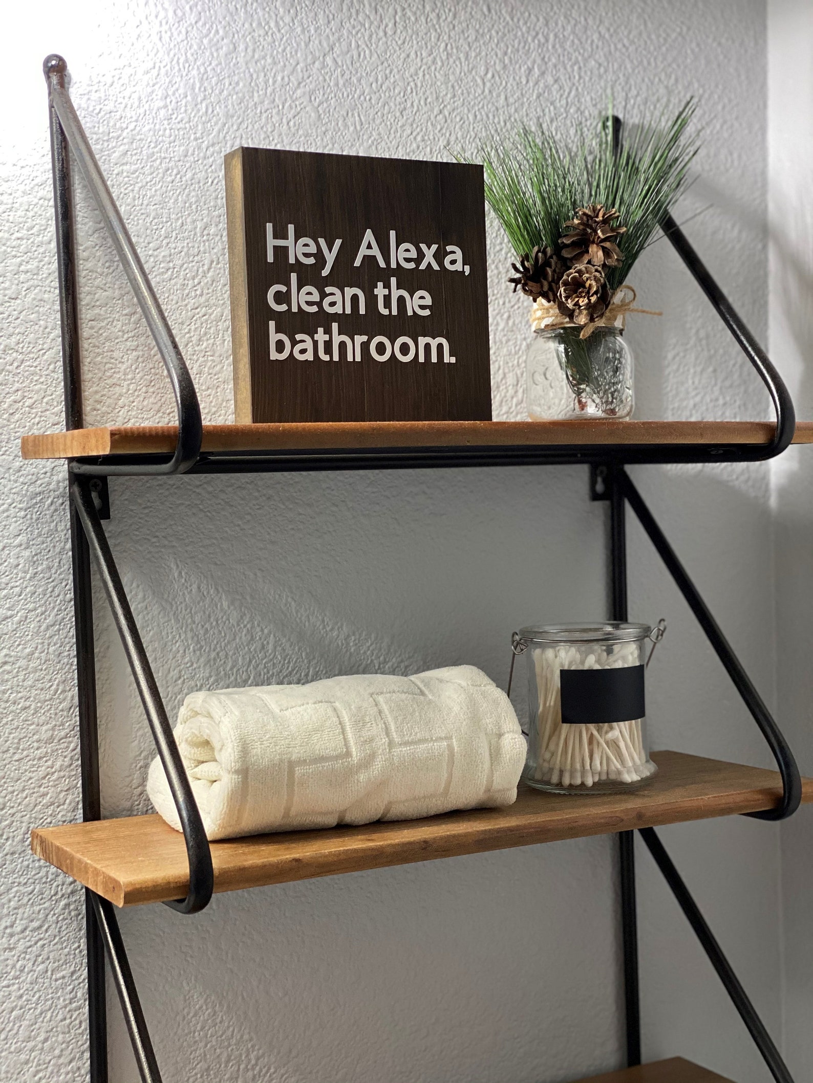 Hey Alexa Bathroom Sign Etsy