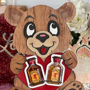 Laser Cut Teddy Bear with Heart SVG: Fireball Holder Digital Design