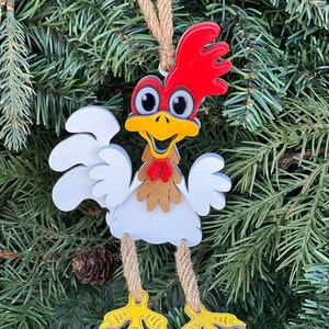 Sassy Chicken Ornament SVG design file no product