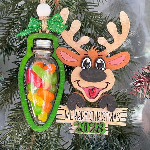 Reindeer Rudolph Candy or snow globe shaker ornament design 3,5,6 mm files only no product shipped