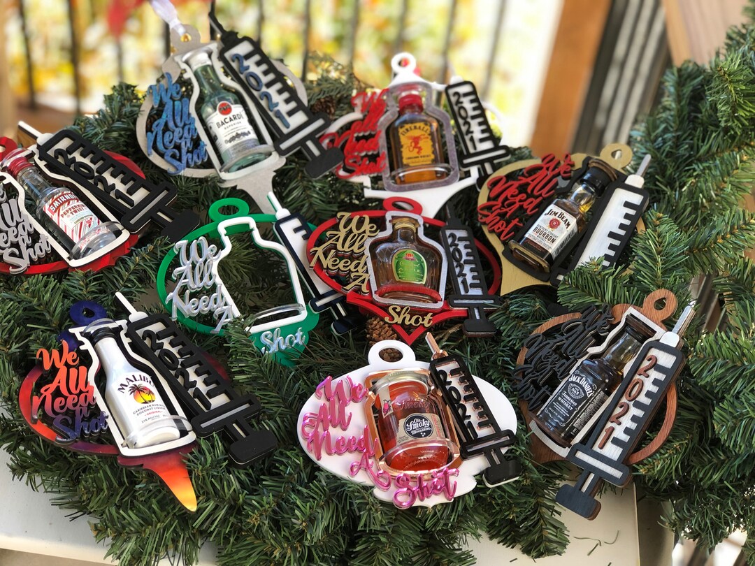 New We All Need a Shot Shooter Ornament BUNDLE Digital Download 14 ...