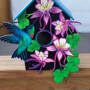 Hummingbird birdhouse SVG laser digital file