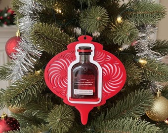 Woodford Bourbon Ornament SVG – Laser Cut Liquor Bottle Pattern (Digital Download)