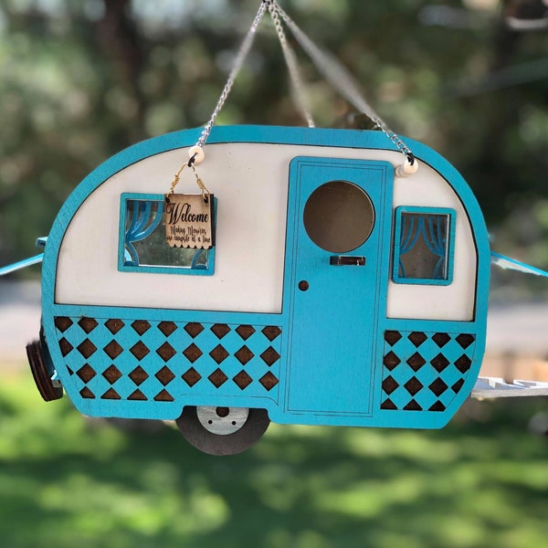 Vintage Camper peekaboo spy birdhouse SVG and DXF digital Design only No physical product