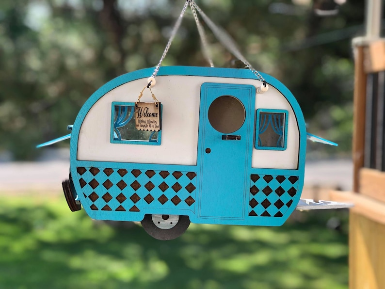 Vintage Camper peekaboo spy birdhouse SVG and DXF digital Design only No physical product image 1