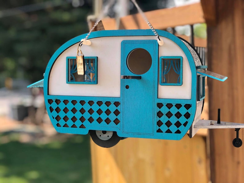 Vintage Camper peekaboo spy birdhouse SVG and DXF digital Design only No physical product image 7