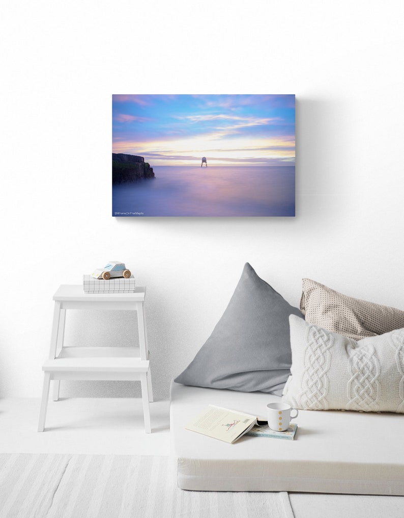 Dovercourt Lighthouse Canvas Sunrise Seascape Canvas Harwich Beach Wall Art Canvas Print of Sunrise at Dovercourt Beach