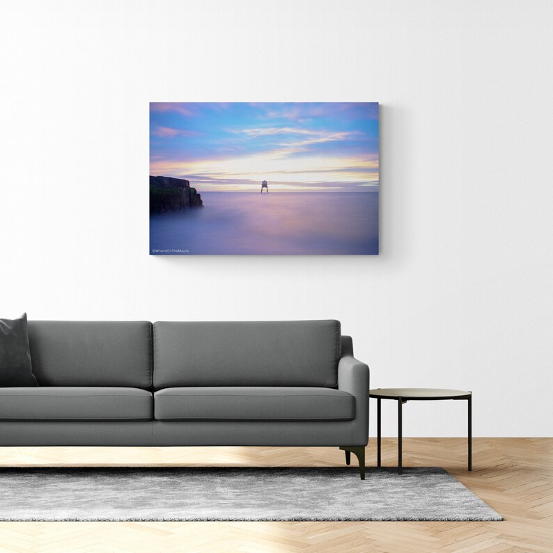 Dovercourt Lighthouse Canvas Sunrise Seascape Canvas Harwich Beach Wall Art Canvas Print of Sunrise at Dovercourt Beach