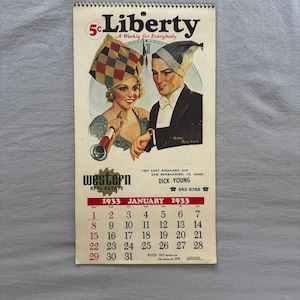 1933 Calendar - Etsy