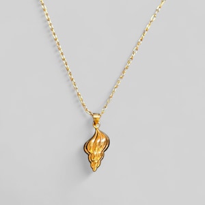 Shell Trendy Sea-Lover Necklace 925 Silver Gold Plated