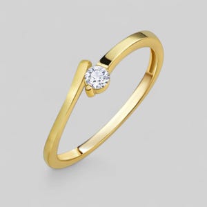 333 gold ladies ring with zirconia Ø 3 mm - hug