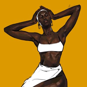 Black Woman Art, Fashion Art, Wall Print