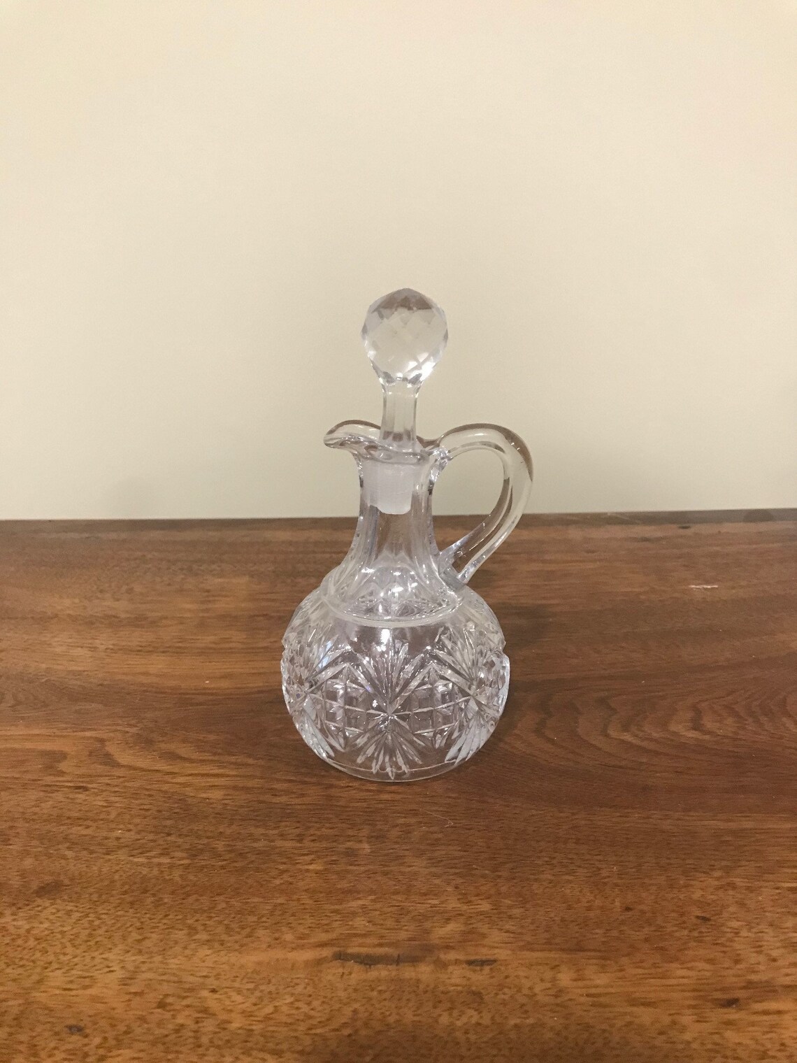 Antique Vinegar Cruet Pressed Glass Design With Pontil Mark Etsy