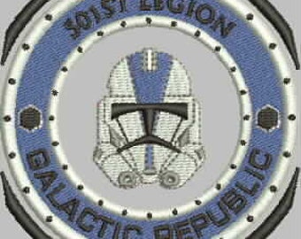 501st Legion Galaktische Republik Aufnäher Stickdatei