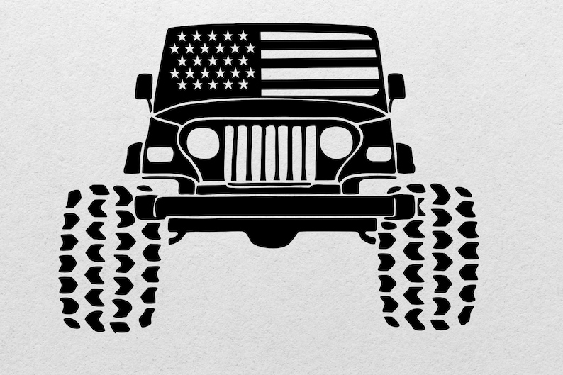 Jeep SVG American flag svg truck svg American 4x4 American | Etsy